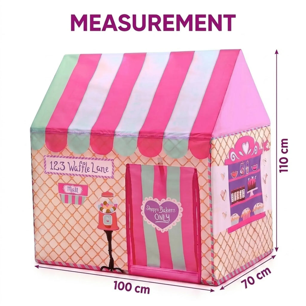 CARLA HOME Kids Ice Cream Bakery Play Tent Pink Pop Up Playhouse