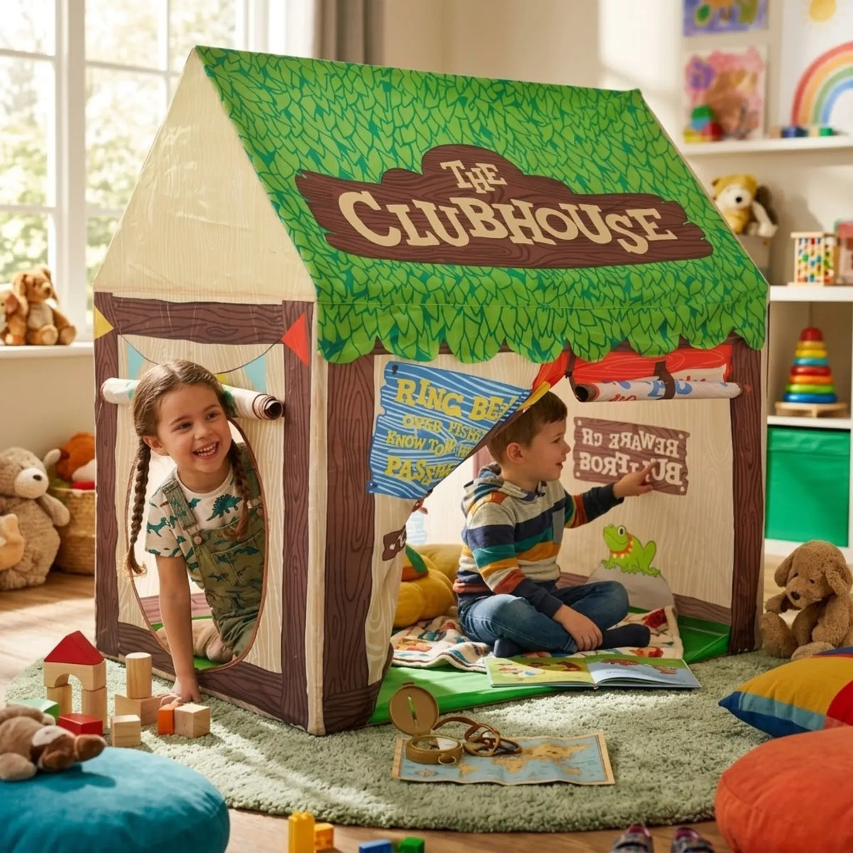 CARLA HOME Kids Clubhouse Play Tent