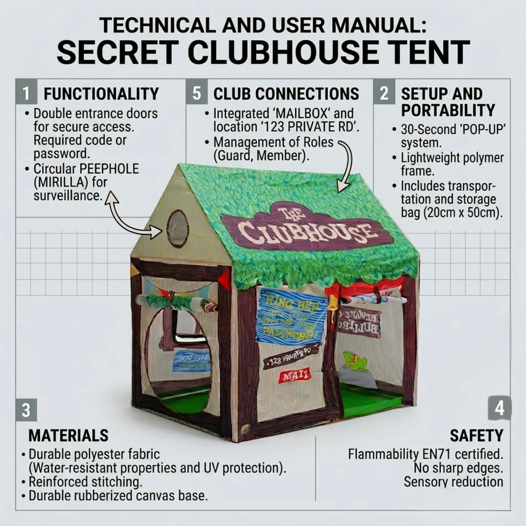 CARLA HOME Kids Clubhouse Play Tent, Green, photo 3 of 6