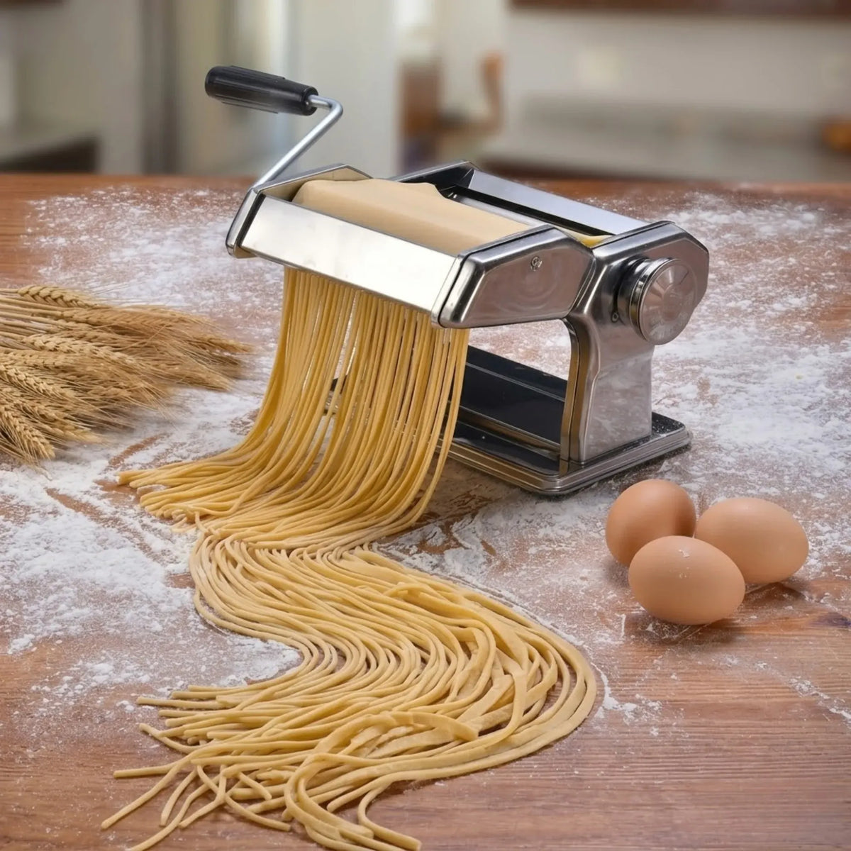 CARLA HOME Hand-Crank Pasta Maker, Grey