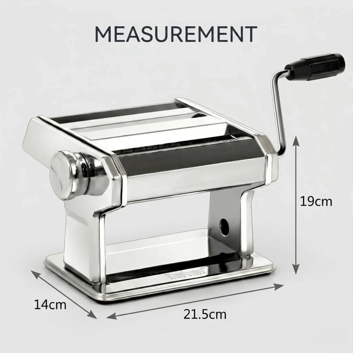 CARLA HOME Hand-Crank Pasta Maker, Grey