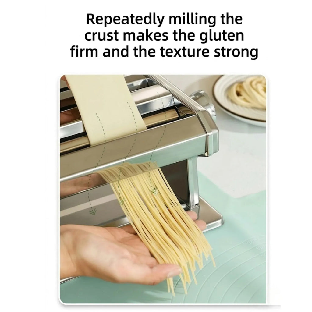 CARLA HOME Hand-Crank Pasta Maker, Grey