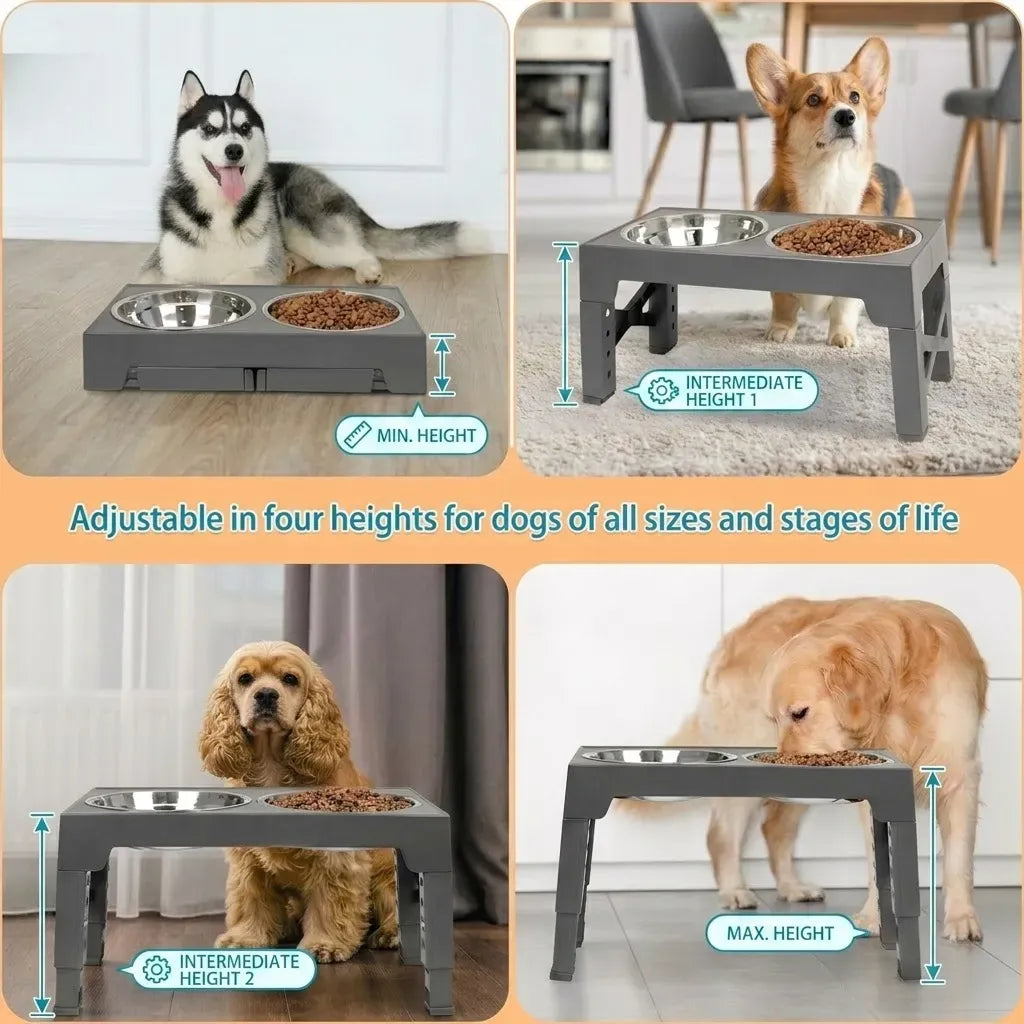 CARLA HOME Raised Dog Bowl Stand