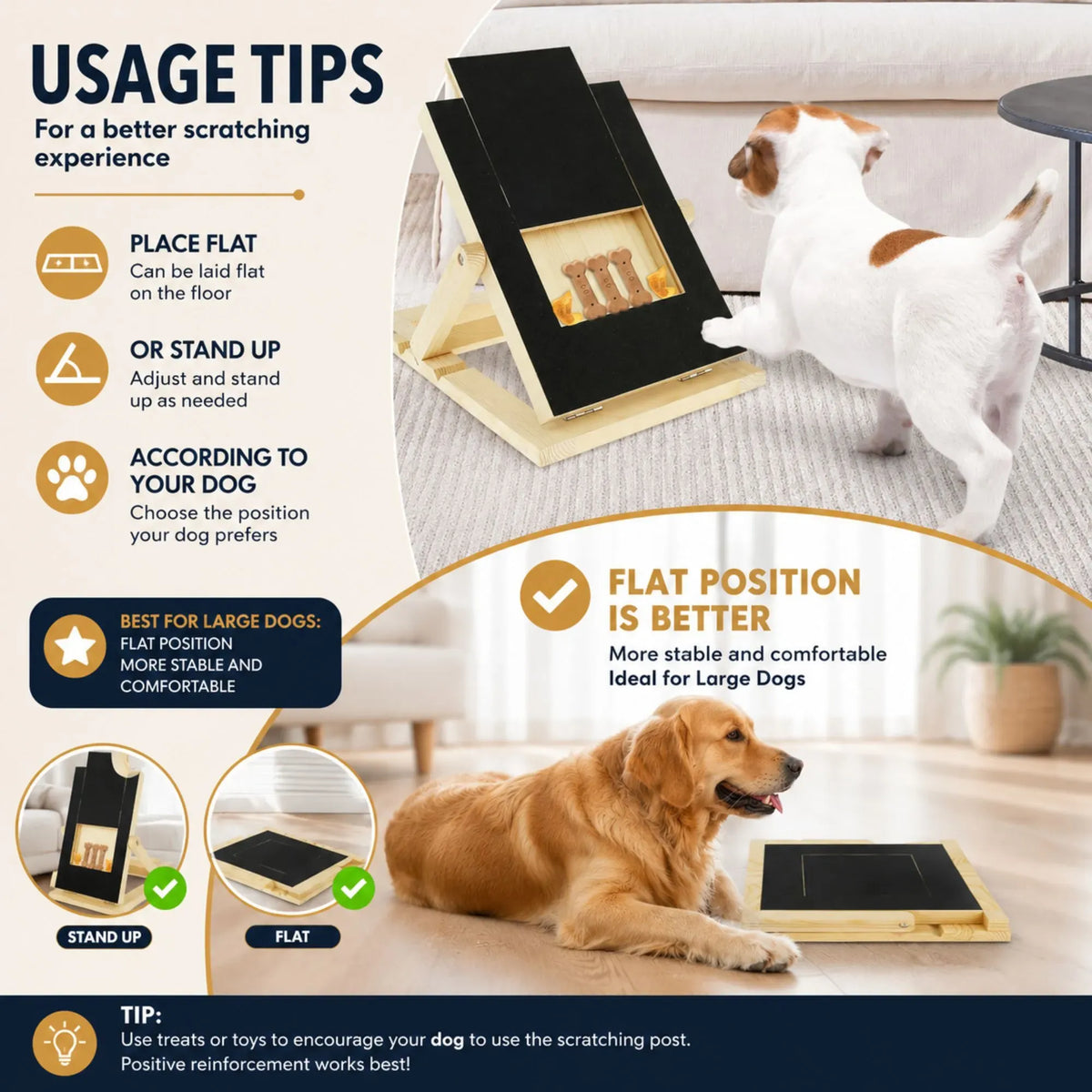 CARLA HOME Dog Nail Scratch Board with Snack Box