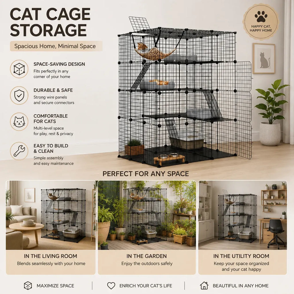 CARLA HOME Large Cat Cage Diy Enclosure