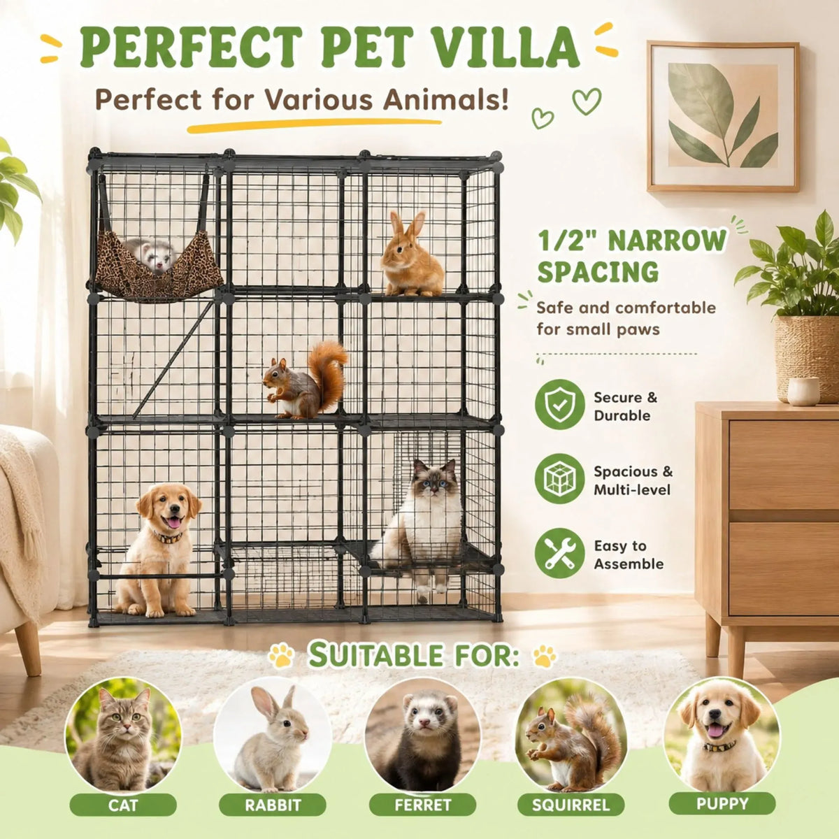 CARLA HOME Large Cat Cage Diy Enclosure