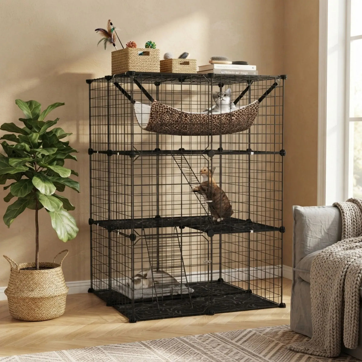 CARLA HOME Large Cat Cage Diy Enclosure