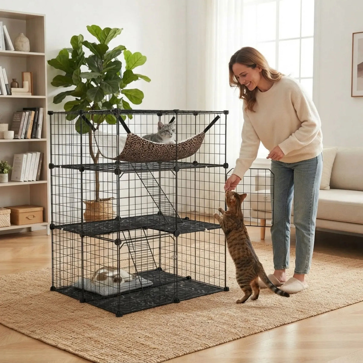 CARLA HOME Large Cat Cage Diy Enclosure