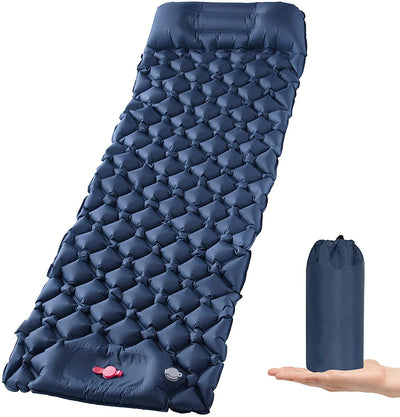 Ultralight Inflatable Camping Sleeping Pad with Pillow for