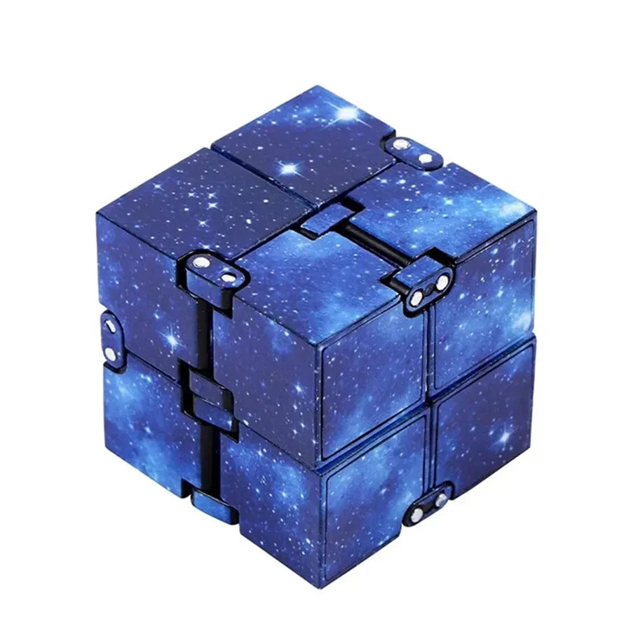 Infinity Cube Fidget Toy in Purple Starry Sky