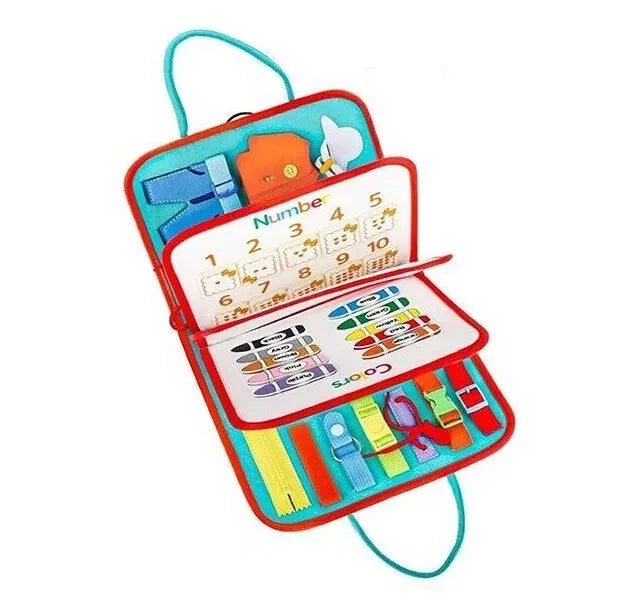 Multicolour Montessori Sensory Busy Board for Kids