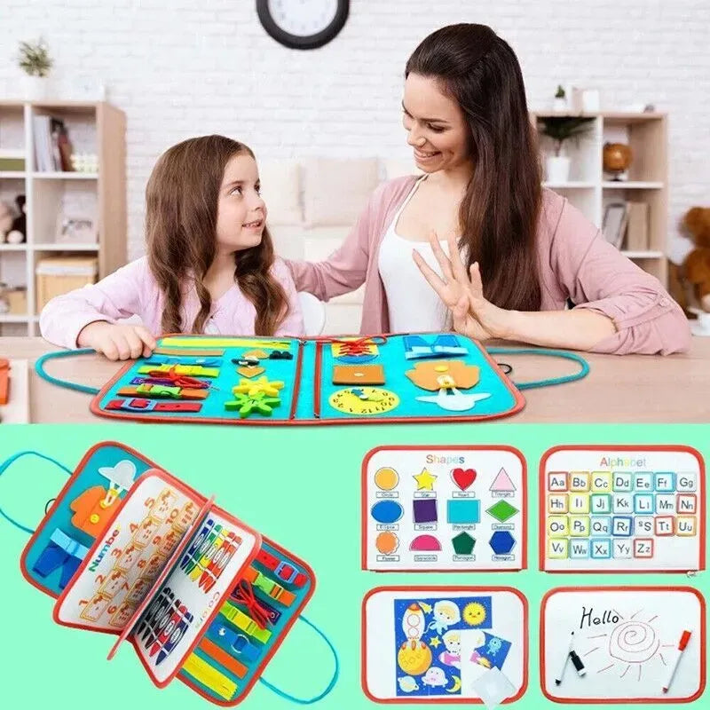 Multicolour Montessori Sensory Busy Board for Kids