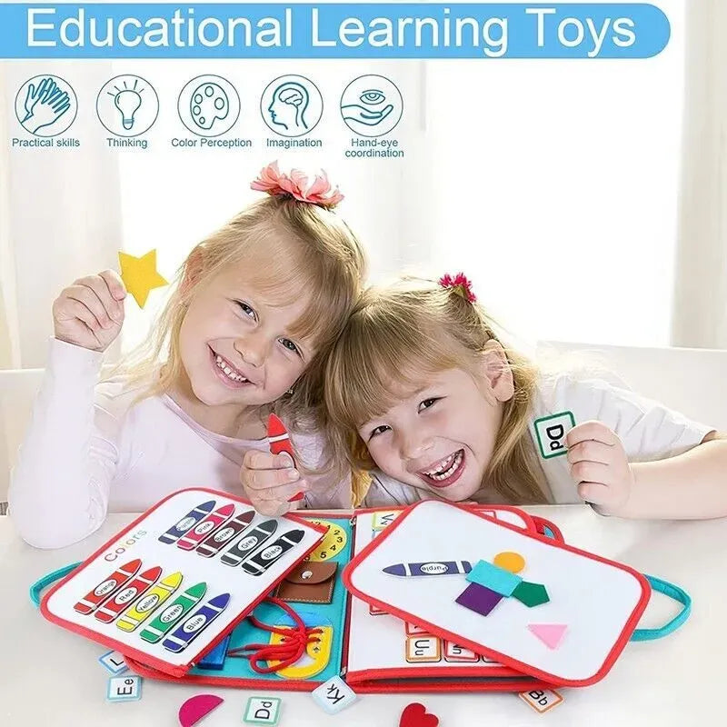 Multicolour Montessori Sensory Busy Board for Kids