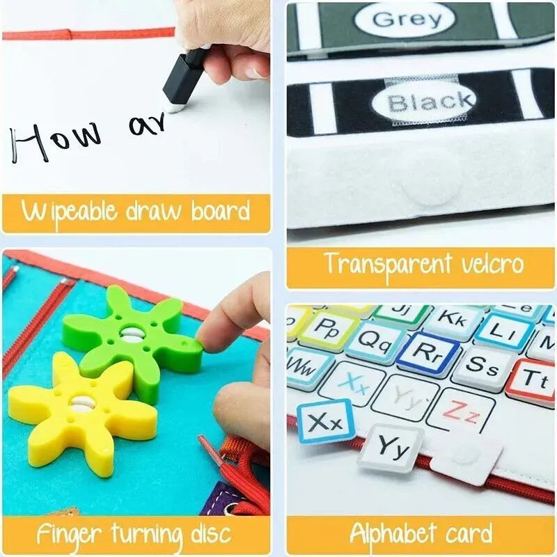 Multicolour Montessori Sensory Busy Board for Kids