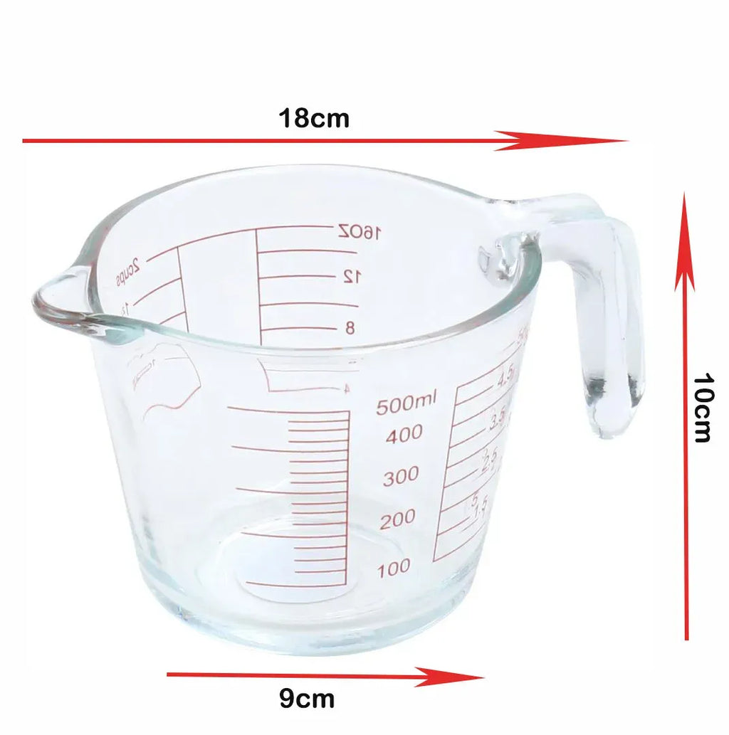 GENUX Clear Glass Measuring Jug, 500 ml