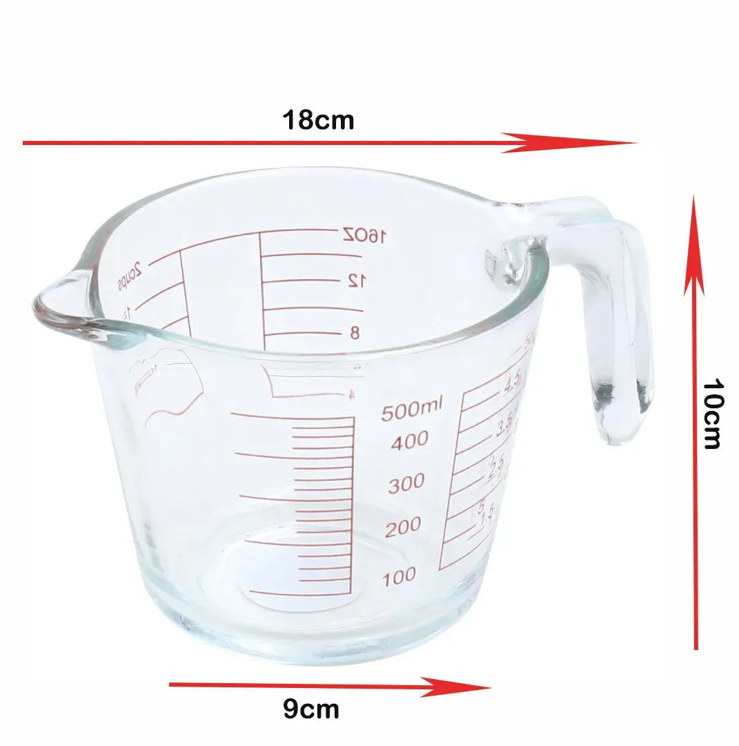 GENUX Clear Glass Measuring Jug, 500 ml