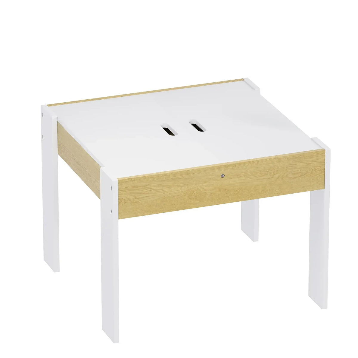 GENUX 3-Piece Kids Table and Chairs Set with Storage