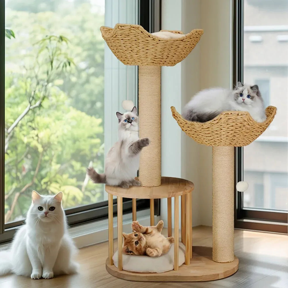 Large Cat Scratching Post Tree Tower