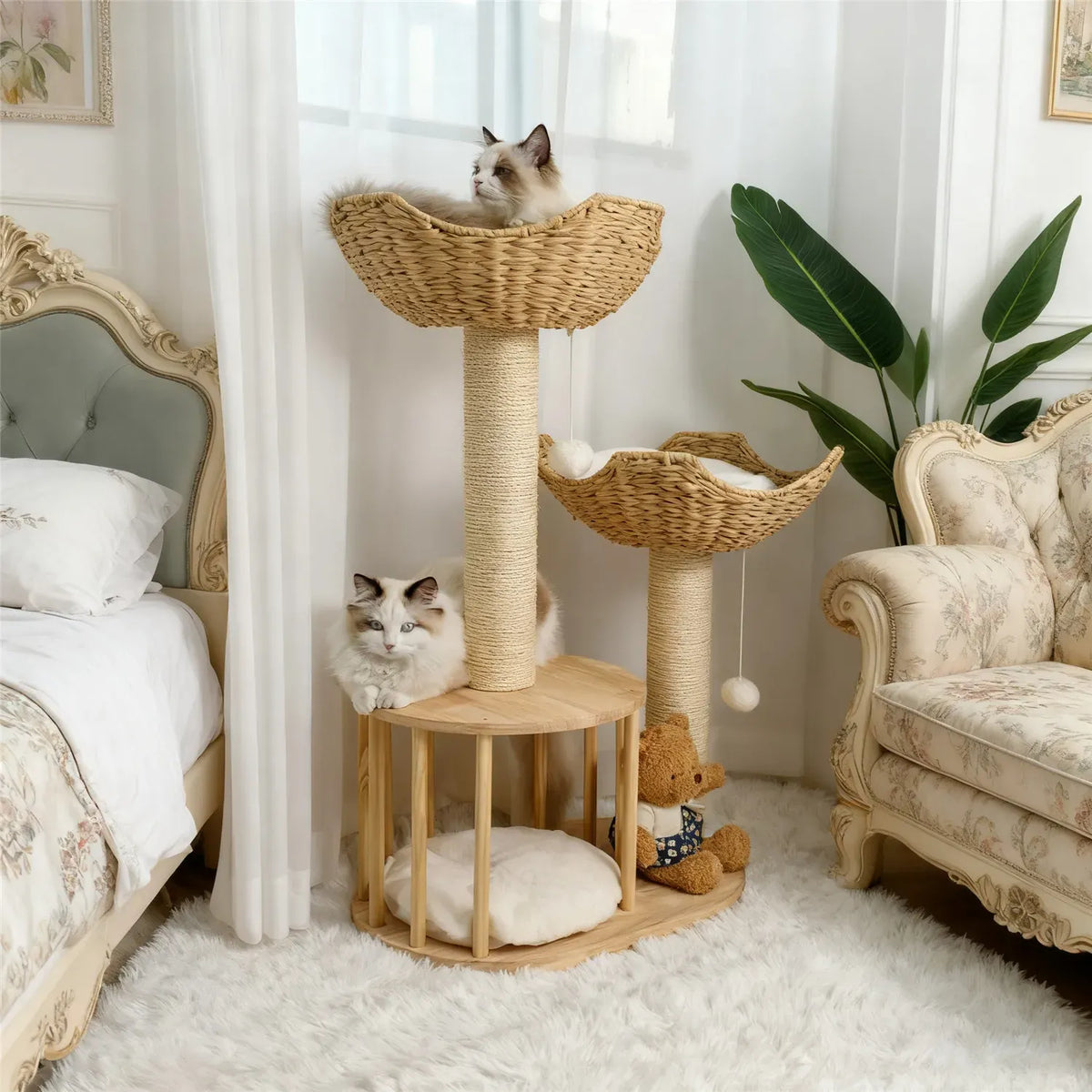 Large Cat Scratching Post Tree Tower