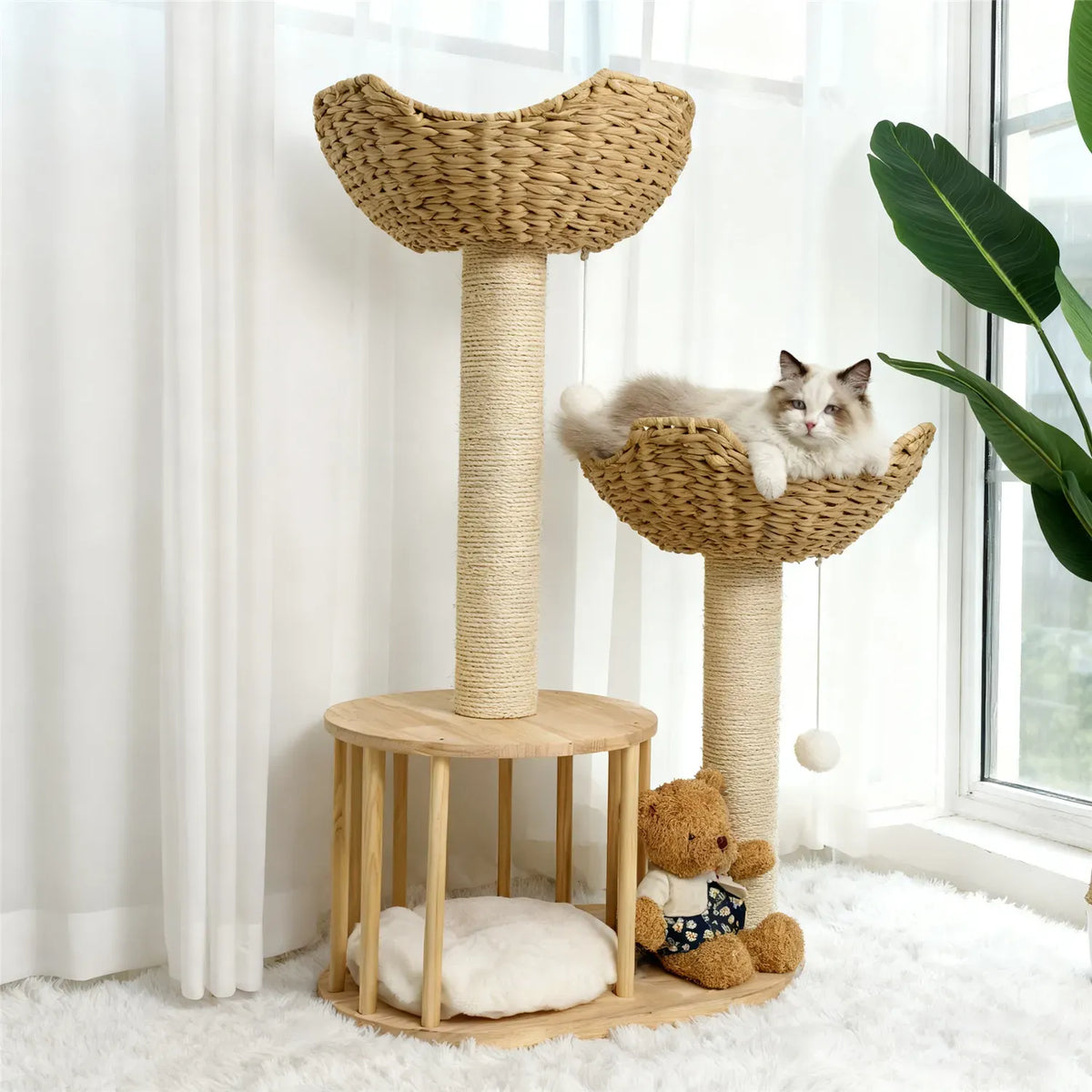 Large Cat Scratching Post Tree Tower