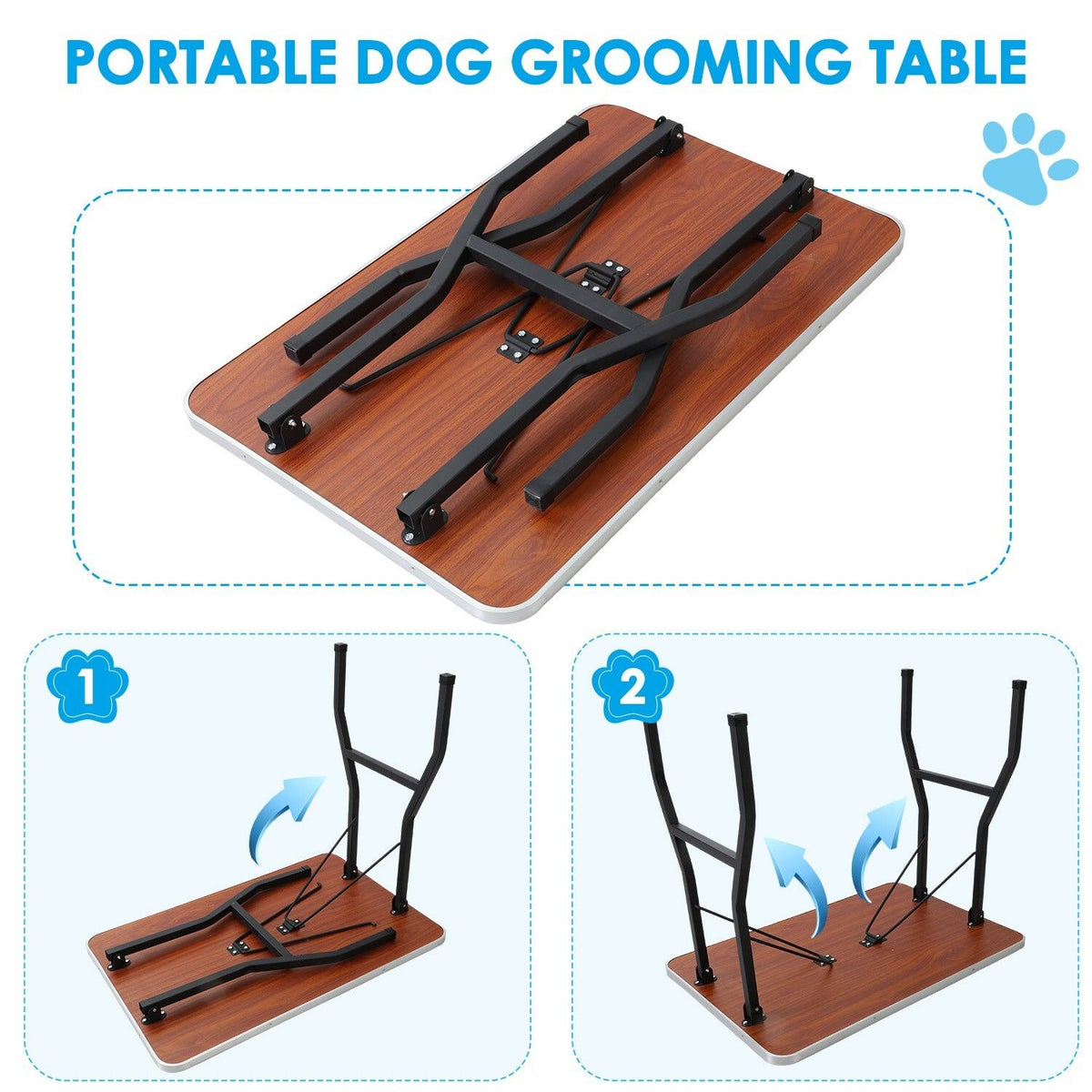 Adjustable Pet Grooming Table for Australian Cattle Dog