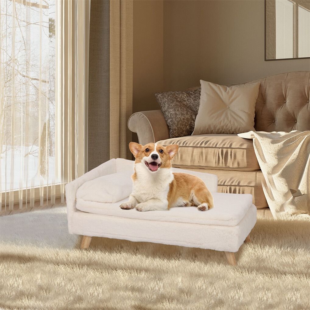 GENUX Raised Pet Sofa Bed, 70 x 40 x 39 cm, shown in a real setting, photo 5 of 5