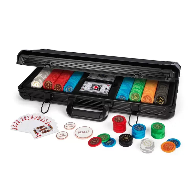 Heavy Duty Case with 400 Extra-Heavyweight Poker Chips and 100%