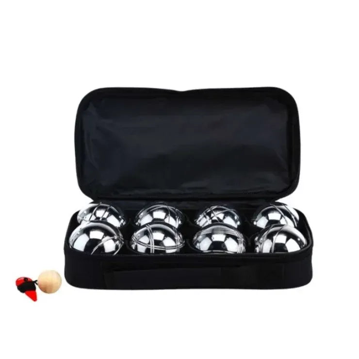 Silver Bocce Pétanque Set with 8 Metal Balls