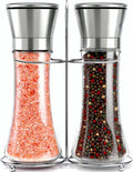 Stainless Steel and Glass Salt and Pepper Grinder Set
