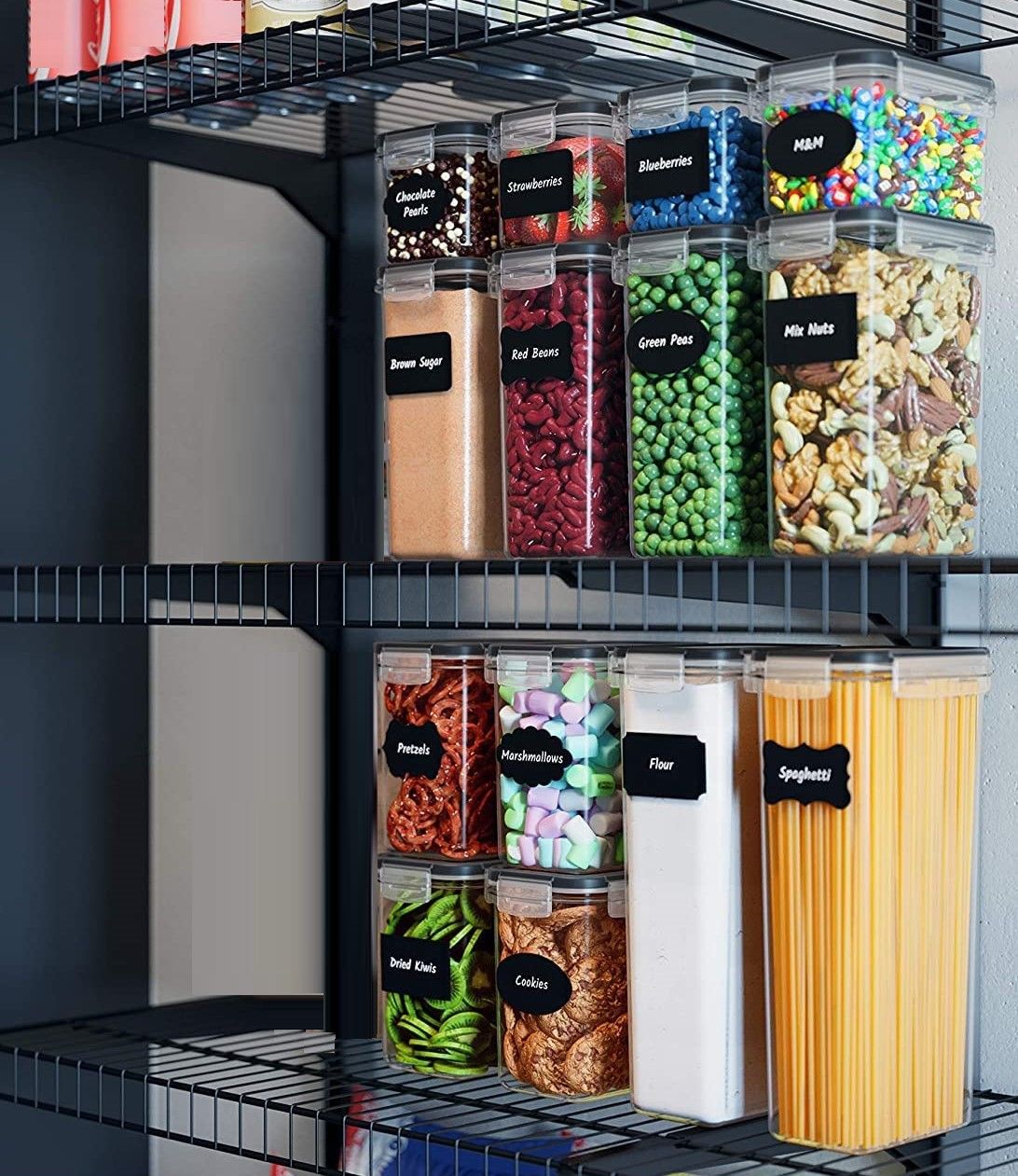 7 Pieces Plastic BPA Free Food Storage Containers for Kitchen