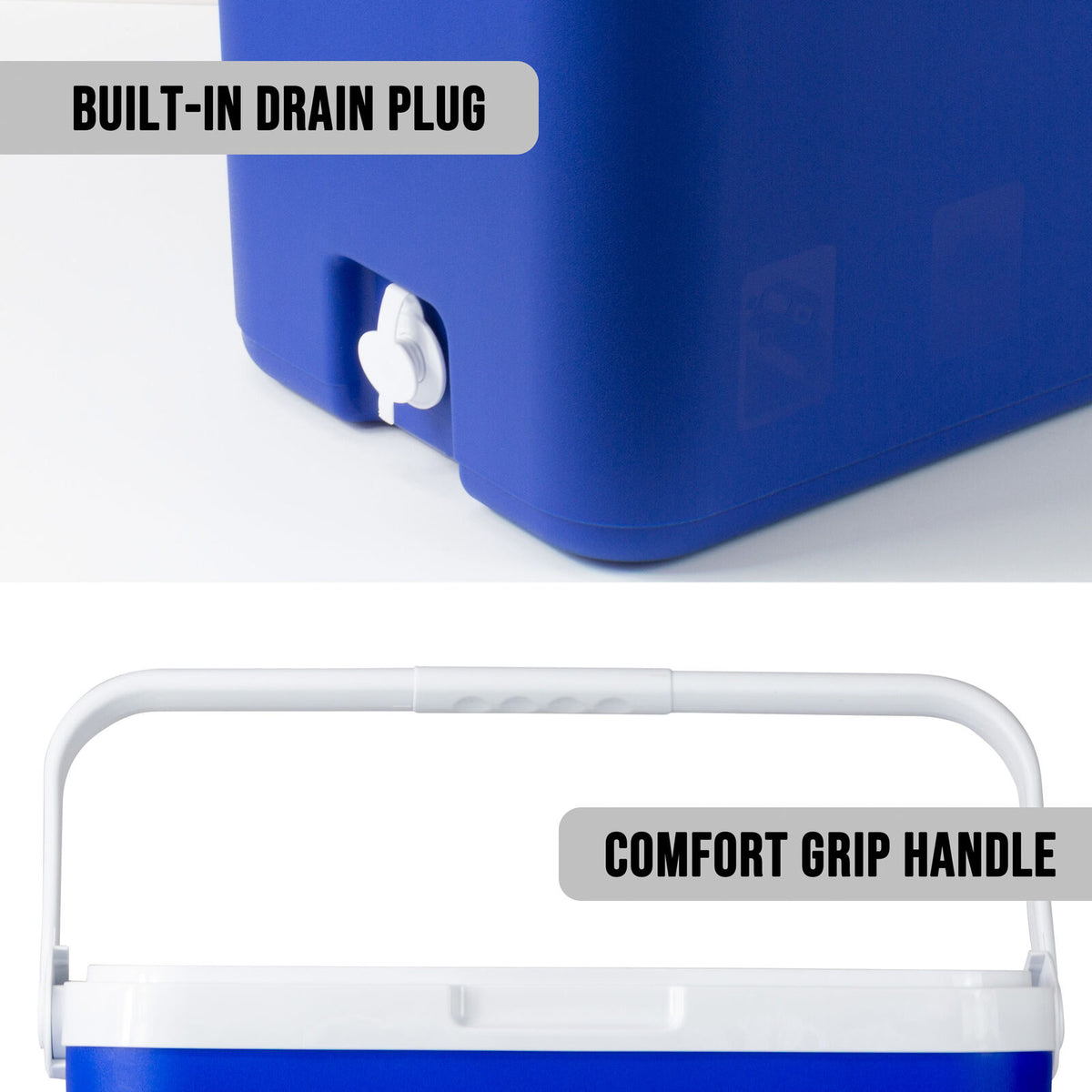 33L Portable Cooler Box Ice Chest for Picnic, Camping, Fishing