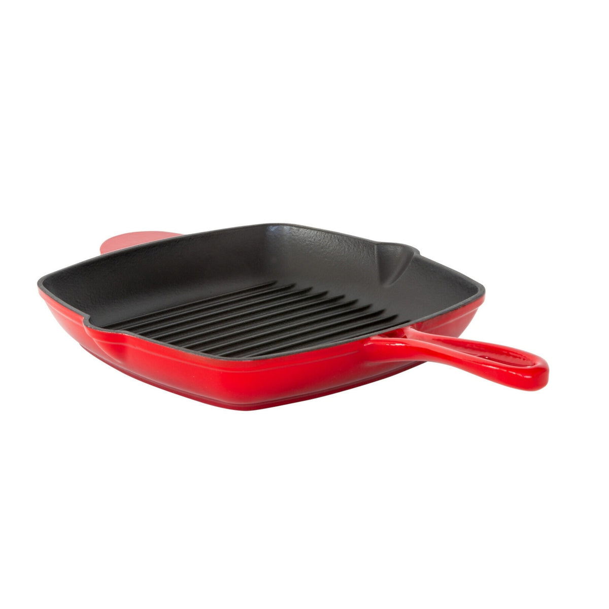 Healthy Choice Red Enamelled Cast Iron Grill Pan, 44 x 30 cm