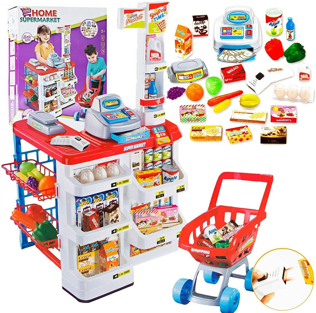 Children's Home Supermarket w/ Toy Cash Register