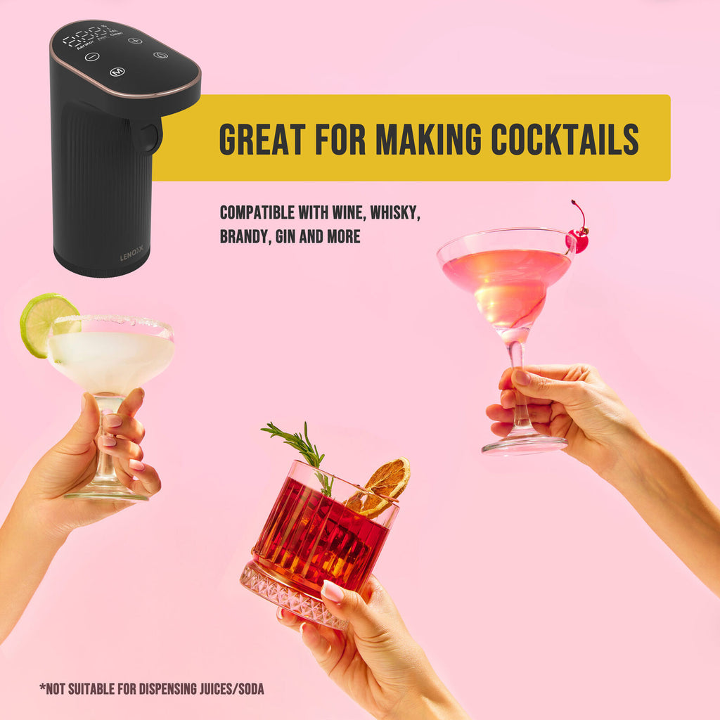 Instant Wine Aerator & Dispenser with Adjustable Bottle Fit