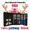 72pcs Professional Drawing Artist Kit Set Pencils and Sketch Charcoal
