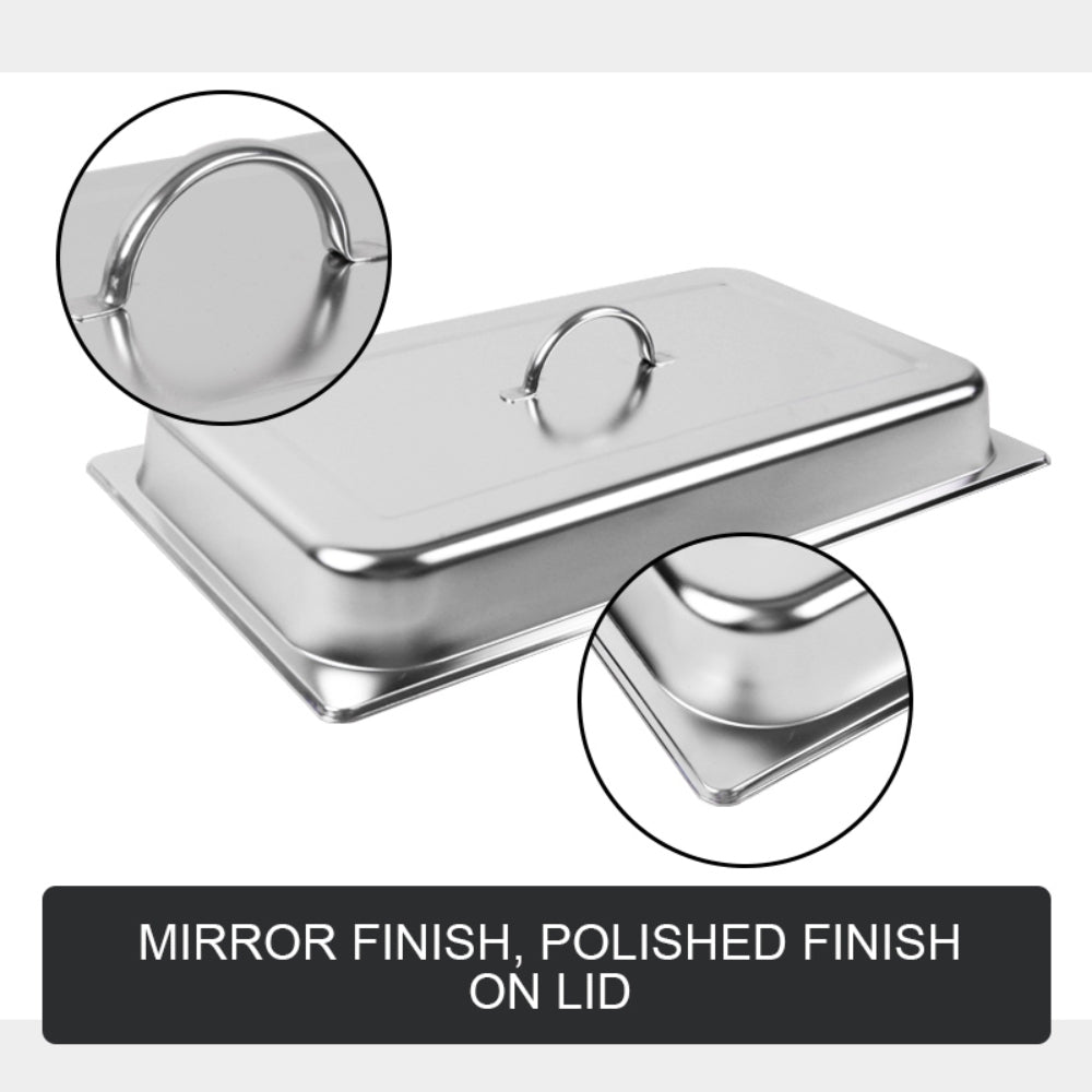 9L Chafing Dish Set Buffet Pan Bain Marie Bow Stainless Steel Food