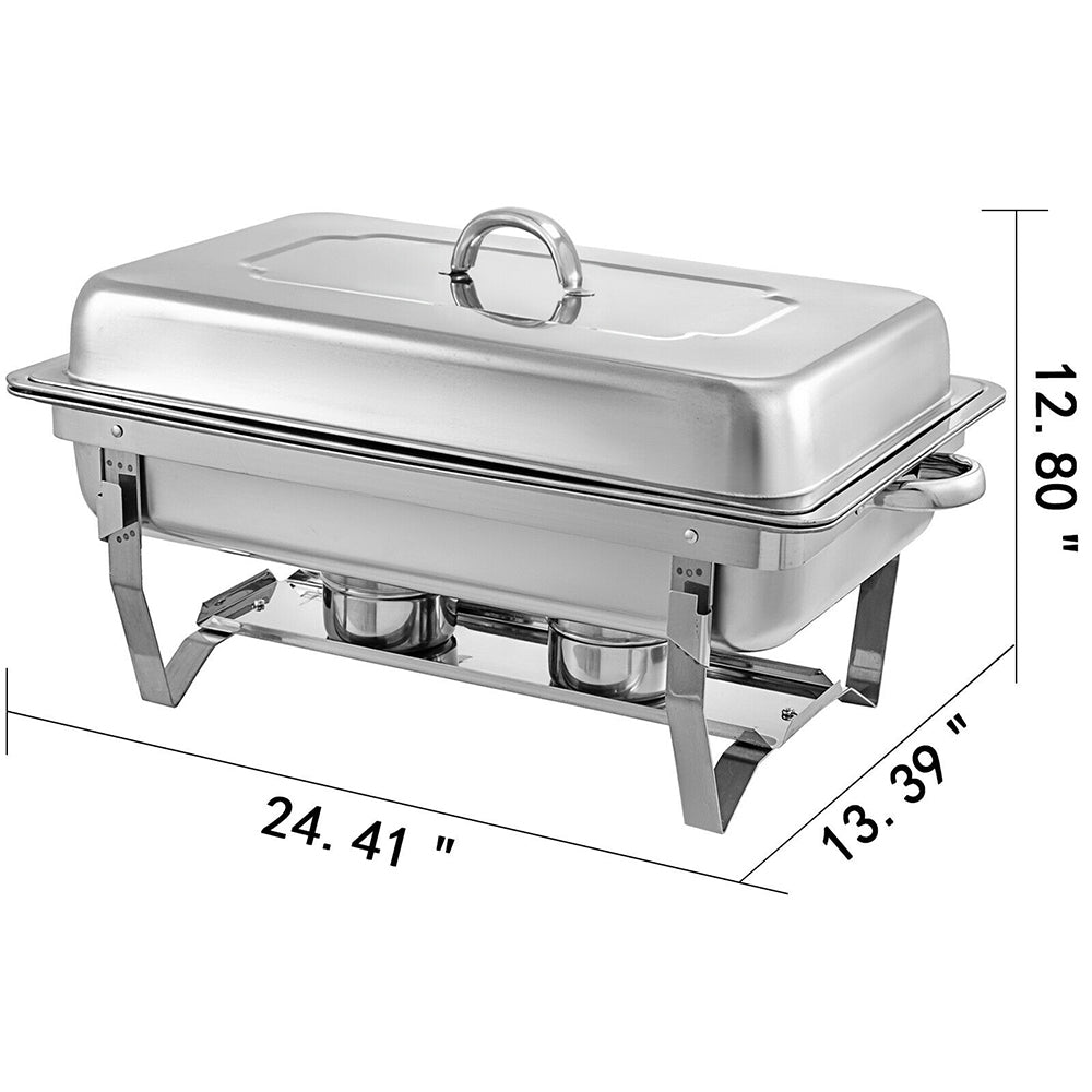 9L Chafing Dish Set Buffet Pan Bain Marie Bow Stainless Steel Food