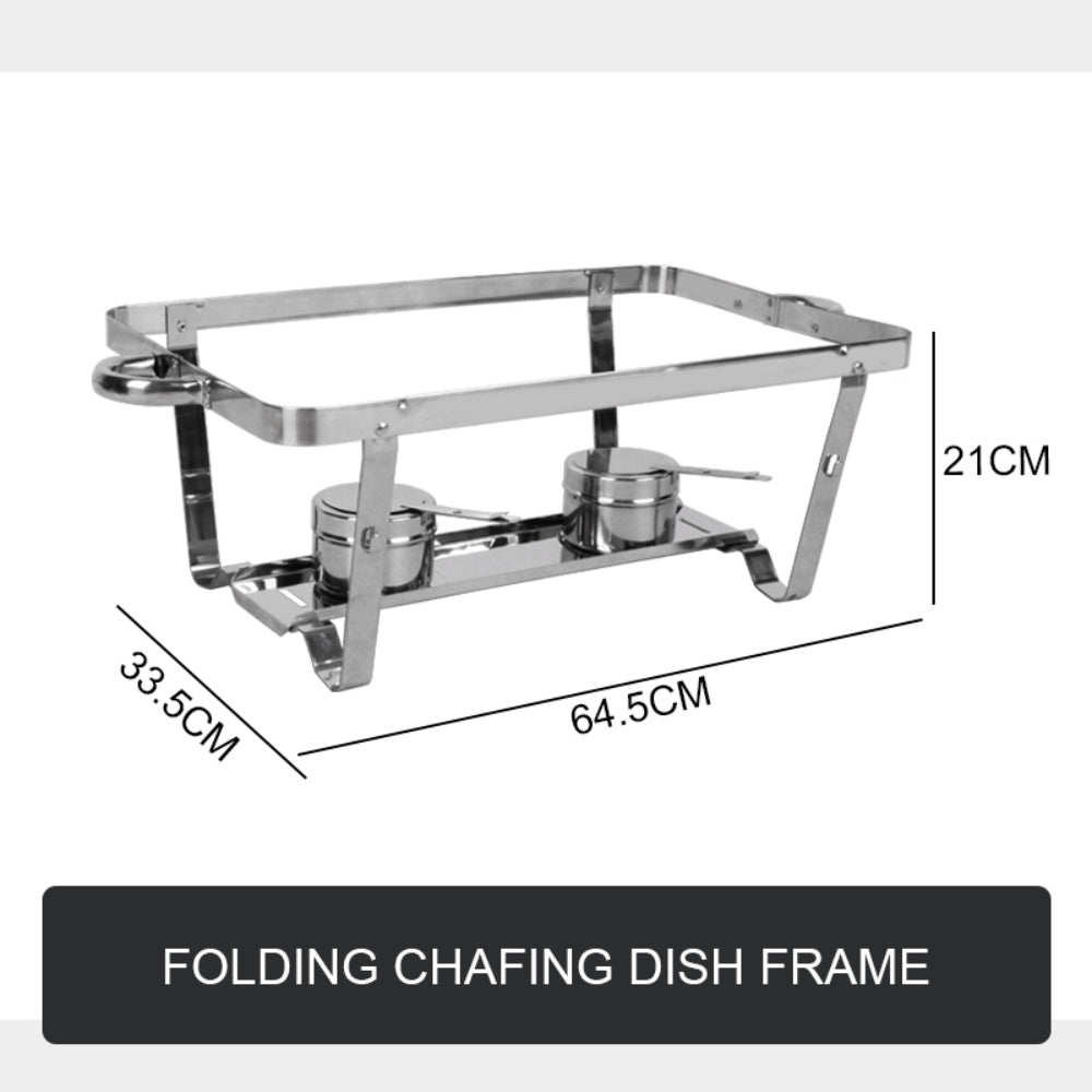 9L Chafing Dish Set Buffet Pan Bain Marie Bow Stainless Steel Food