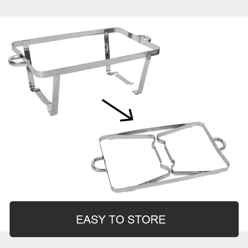 9L Chafing Dish Set Buffet Pan Bain Marie Bow Stainless Steel Food