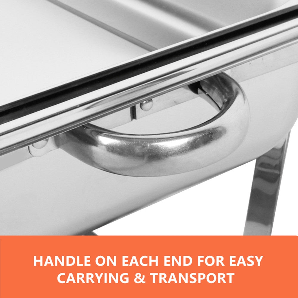 9L Stainless Steel Chafing Dish with 3 x 3L Pans
