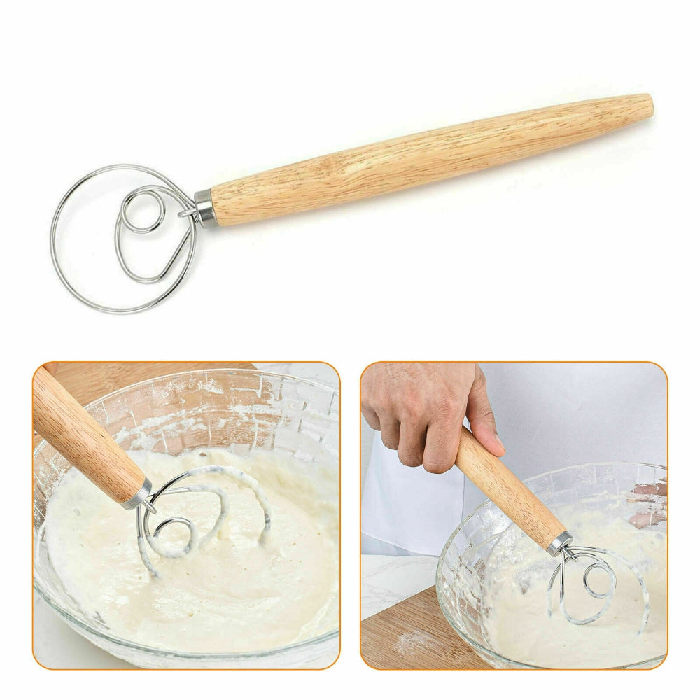 Stainless Steel Danish Dough Whisk, 13 Inch