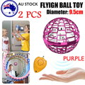 2pcs PURPLE Flying Ball Mini Hand UFO Toys Drone Helicopter Hover Quadcopter Kids Toys