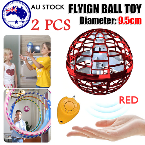 2pcs RED Flying Ball Mini Hand UFO Toys Drone Helicopter Hover