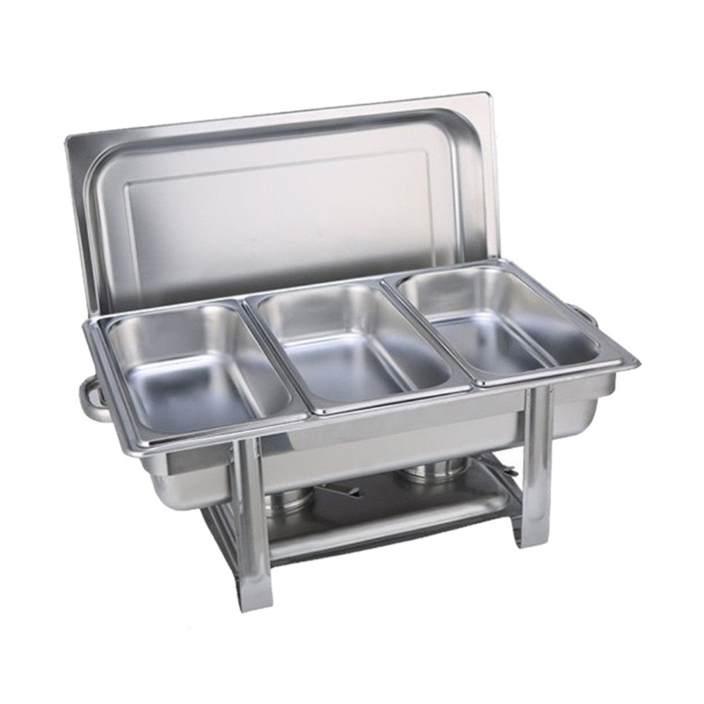 Stainless Steel Chafing Dish Buffet Set, 9 Litres, 3 x 3 L pans