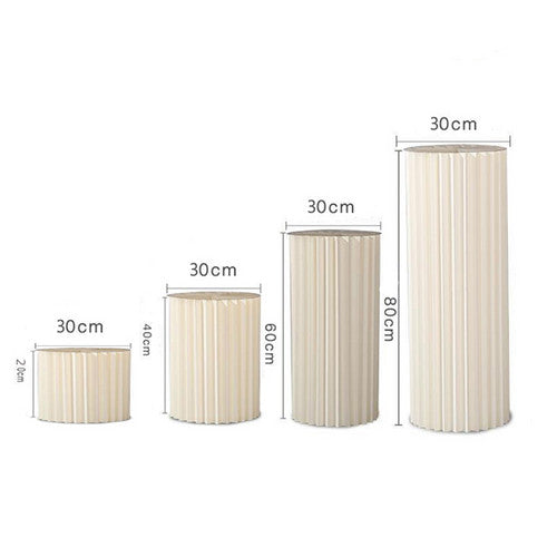 Cardboard Cylinder Display Plinths, 30 cm Diameter, Set of 4