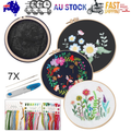 Embroidery Beginners DIY Cross Stitch Kits Pre-Printed Floral Pattern