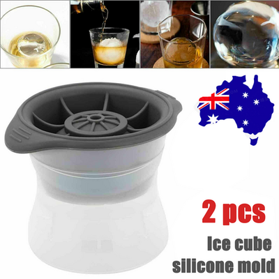 Silicone Ice Ball Moulds, Grey, 2 Pack