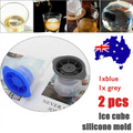 Silicone Ice Ball Moulds, Blue and Grey, 2 Pack