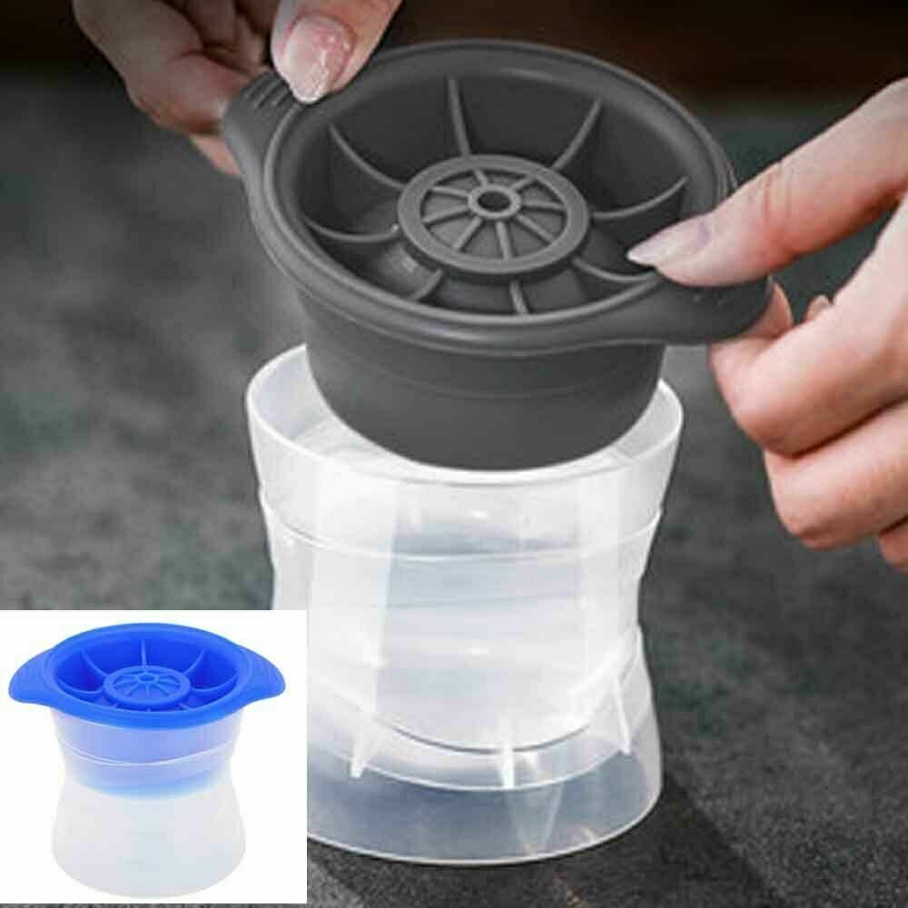 Silicone Ice Ball Moulds, Blue and Grey, 2 Pack