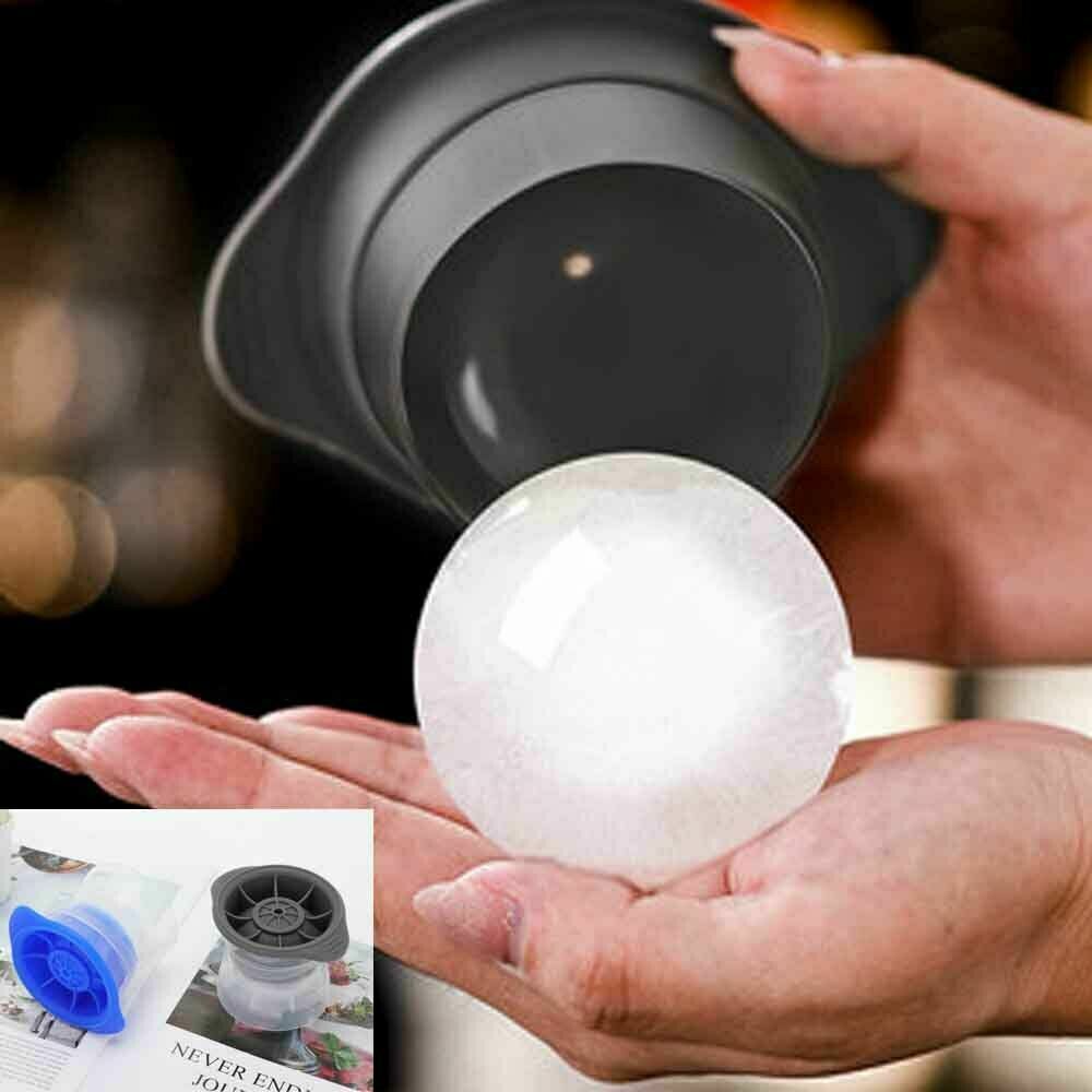 Silicone Ice Ball Moulds, Blue and Grey, 2 Pack